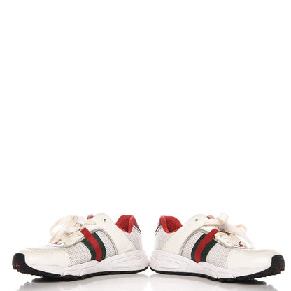 Gucci Calfskin Air Mesh Web Sneakers 36 White 6 of 16