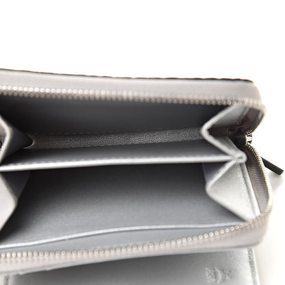 MCM Metallic Visetos Mini Zip Around Wallet Silver 6 of 9
