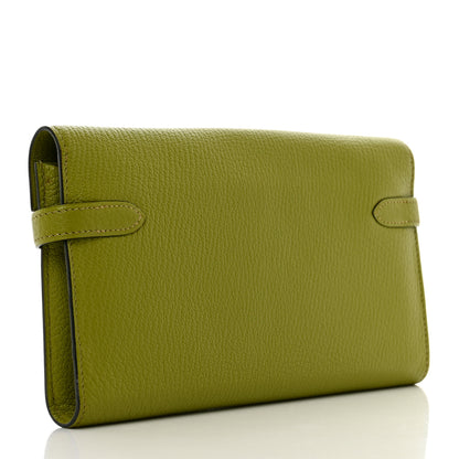 Hermes Chevre Mysore Kelly Longue Wallet Vert Anis 3 of 8