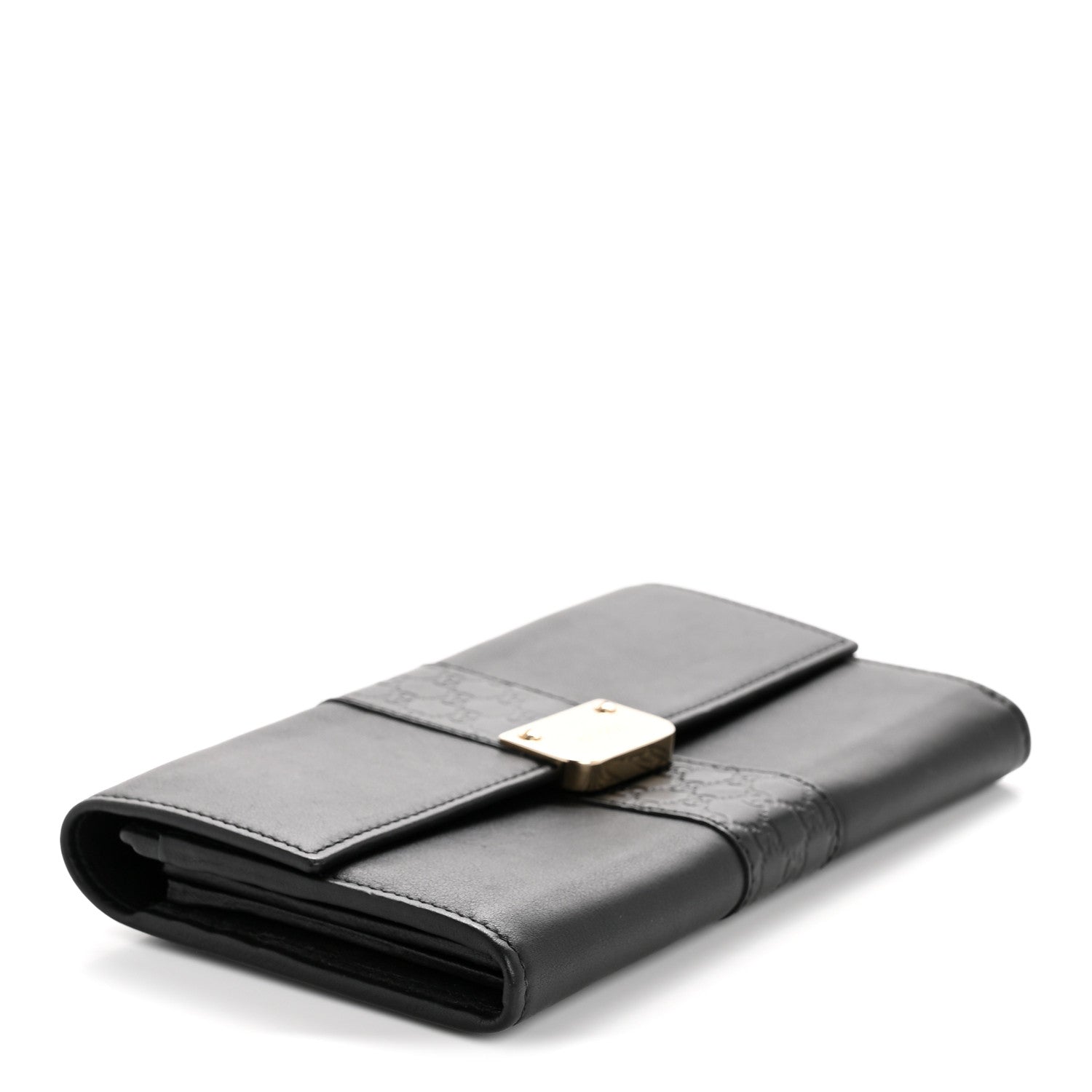 Gucci Microguccissima Calfskin GG Continental Wallet Black 4 of 12