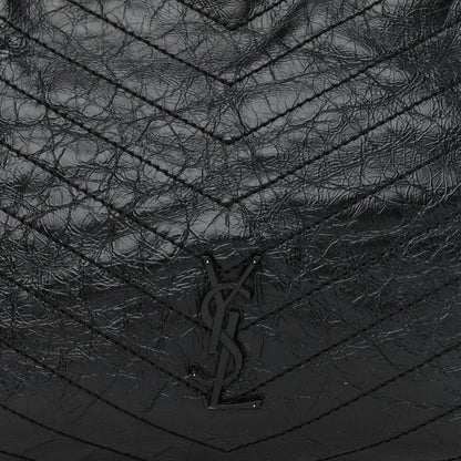 Saint Laurent Crinkled Calfskin Matelasse Monogram Medium Niki Shopper Tote Black 8 of 11