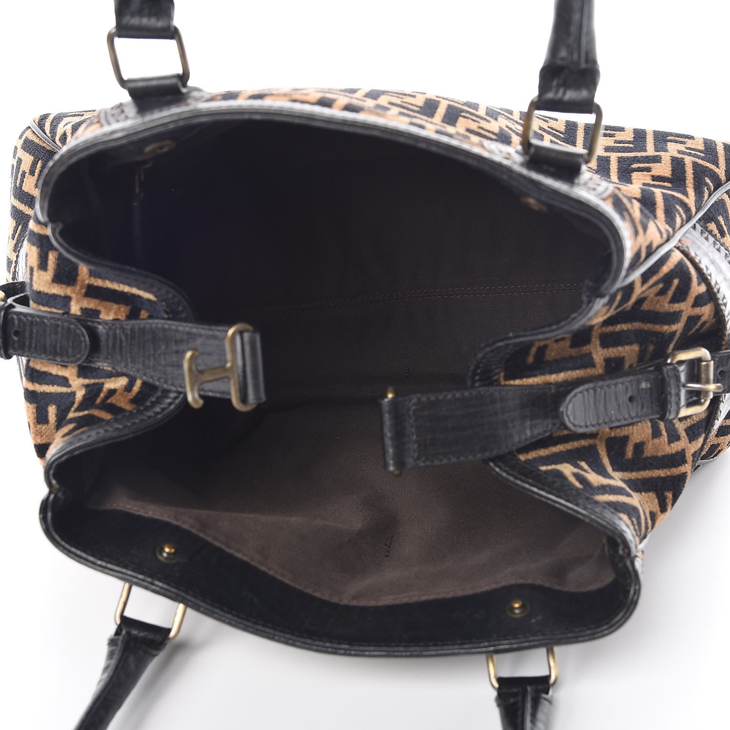 Fendi Velvet Zucca Bag De Jour Tobacco 5 of 16