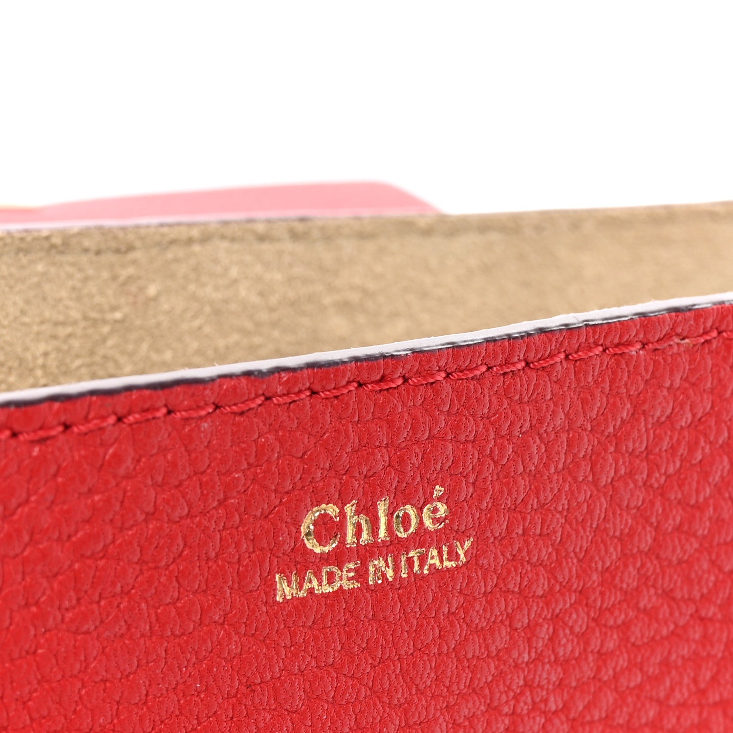 Chloe Grained Lambskin Mini Drew Shoulder Bag Plaid Red 6 of 9