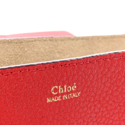 Chloe Grained Lambskin Mini Drew Shoulder Bag Plaid Red 6 of 9