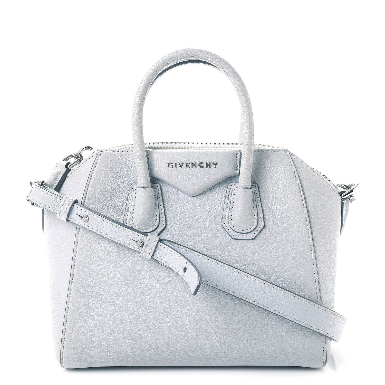 Givenchy Sugar Goatskin Mini Antigona Light Blue 1 of 16