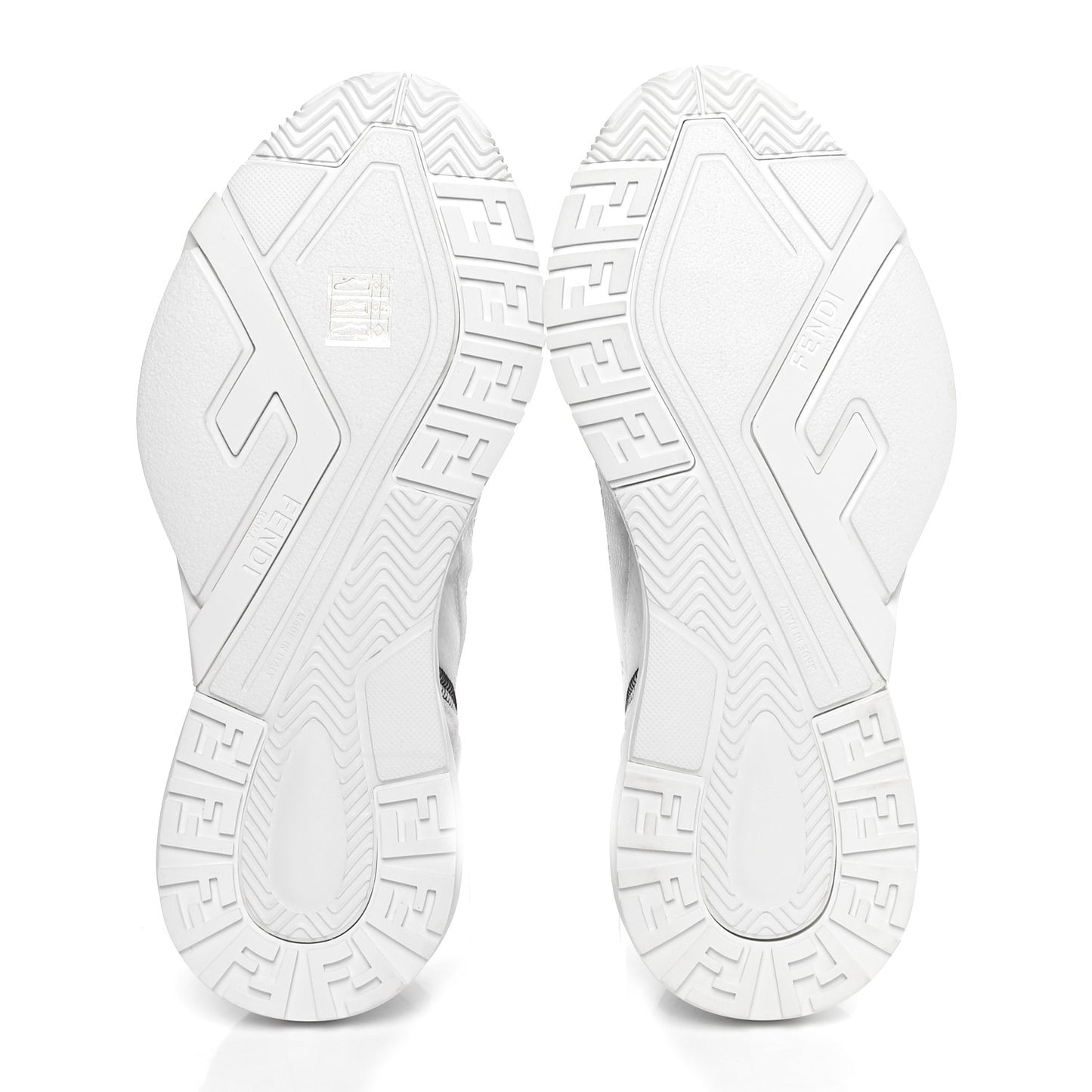 Nylon Suede Transparent Fendi Flow Low Top Sneakers 40 White