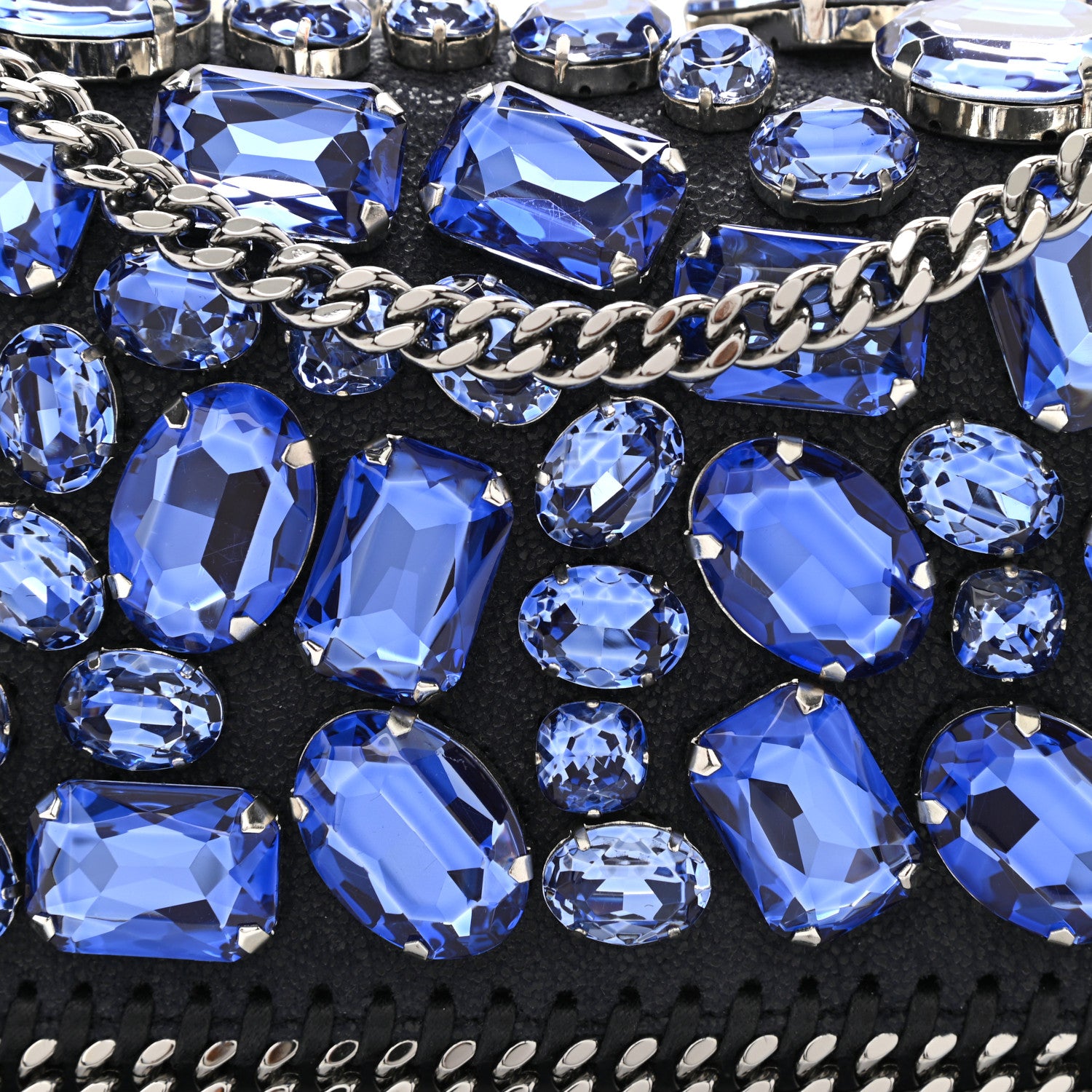 Stella McCartney Shaggy Deer Falabella Crystal Embellished Crossbody Bag Blue 9 of 9