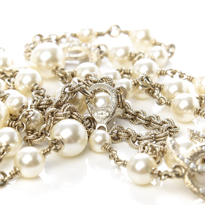 Chanel Pearl CC Long Necklace Gold 4 of 5