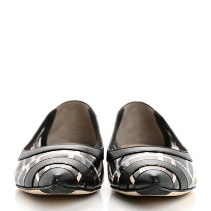 Fendi PVC Calfskin FF Colibri Ballerina Flats 36 Black 3 of 15