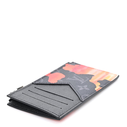 Louis Vuitton Monogram Eclipse Sunset Taiga Coin Card Holder 6 of 6
