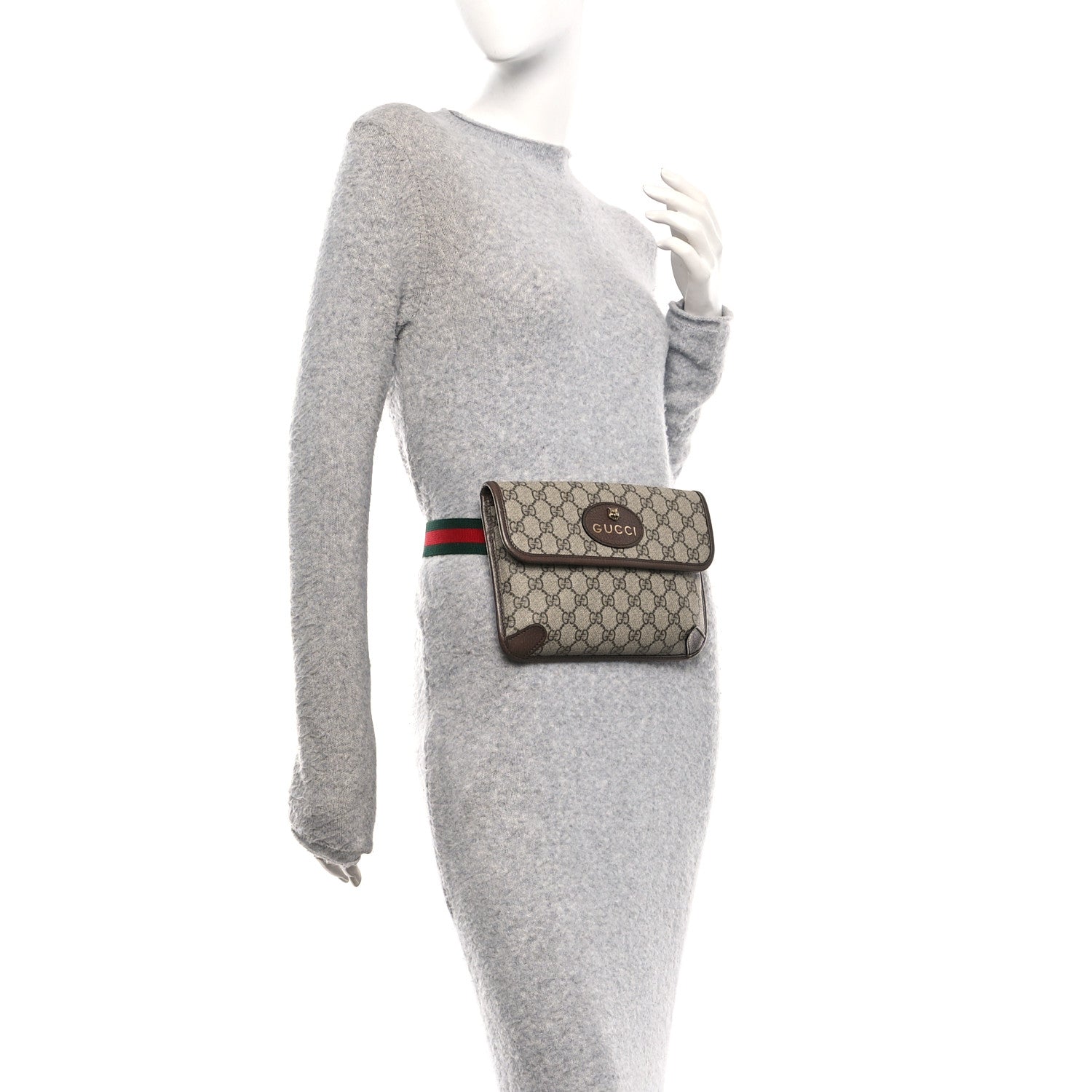 Gucci GG Supreme Monogram Neo Vintage Web Belt Bag Brown 2 of 11