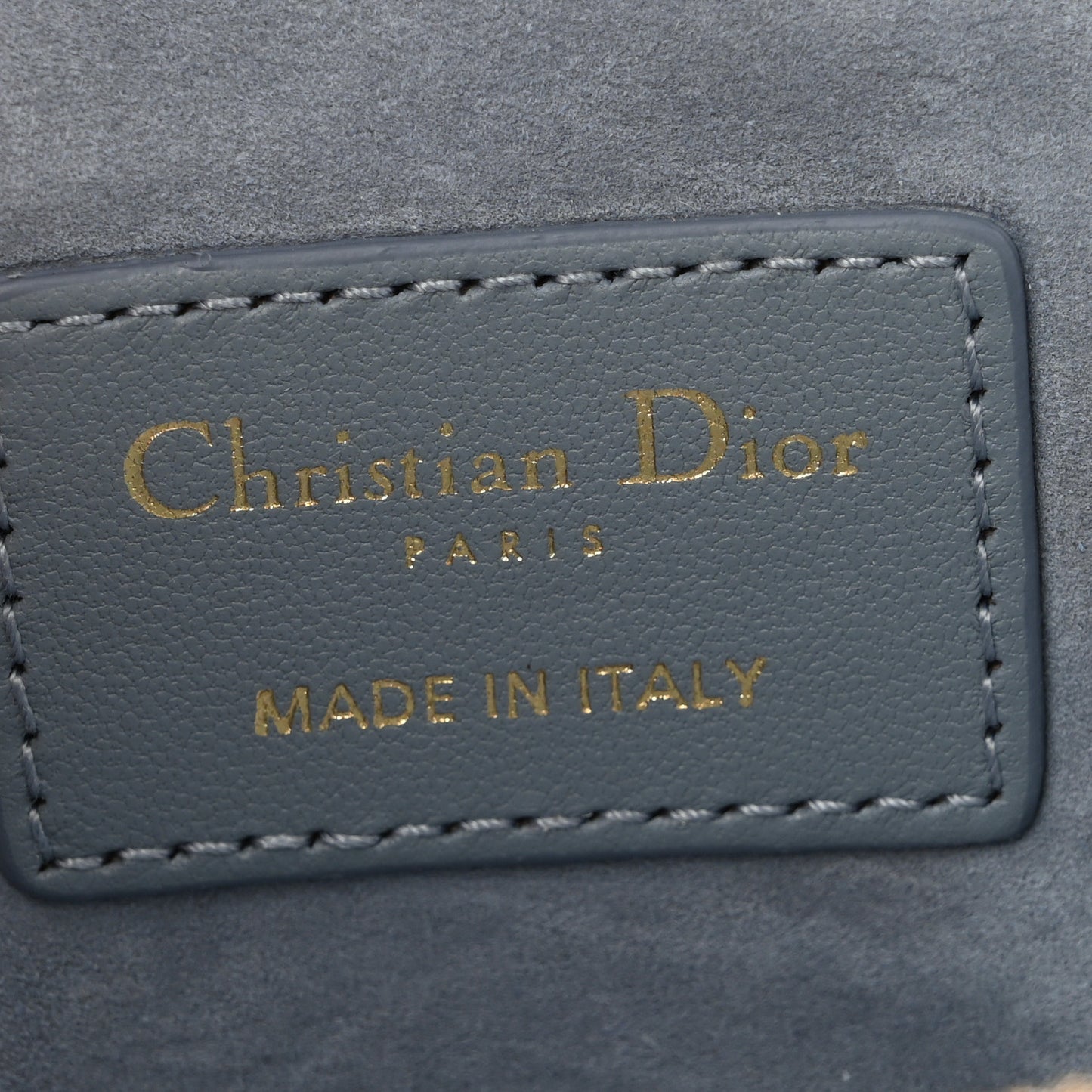 Lambskin Cannage Micro Lady Dior Vanity Case Cloud Blue