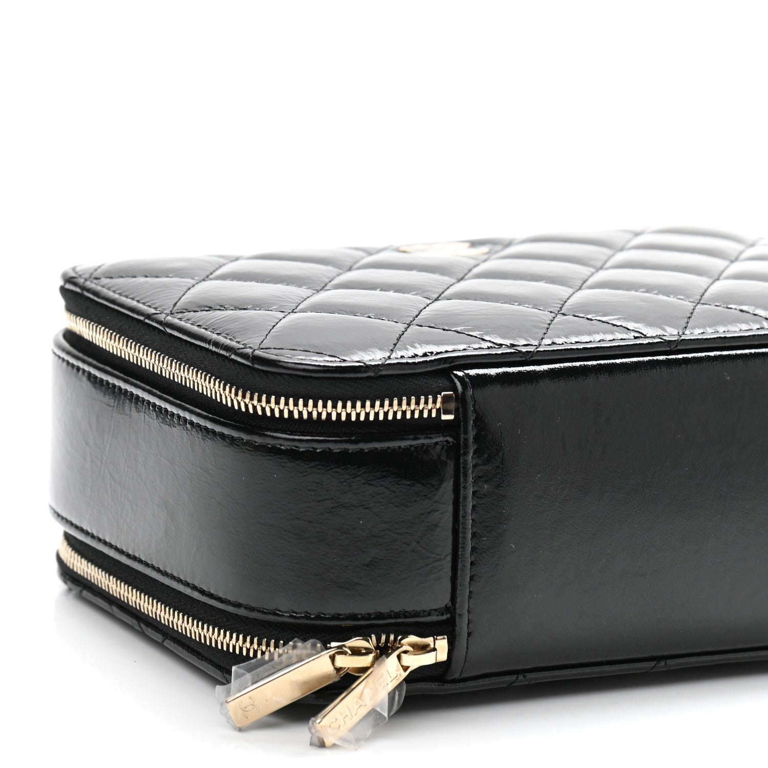 Chanel Shiny Lambskin Quilted CC Vanity Case Black 10 of 12