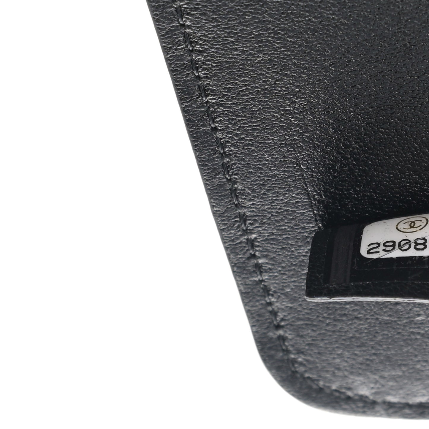 Lambskin Quilted Chanel 19 Luggage Tag Black