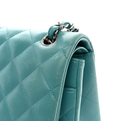 Chanel Lambskin Quilted Jumbo Double Flap Turquoise 11 of 14