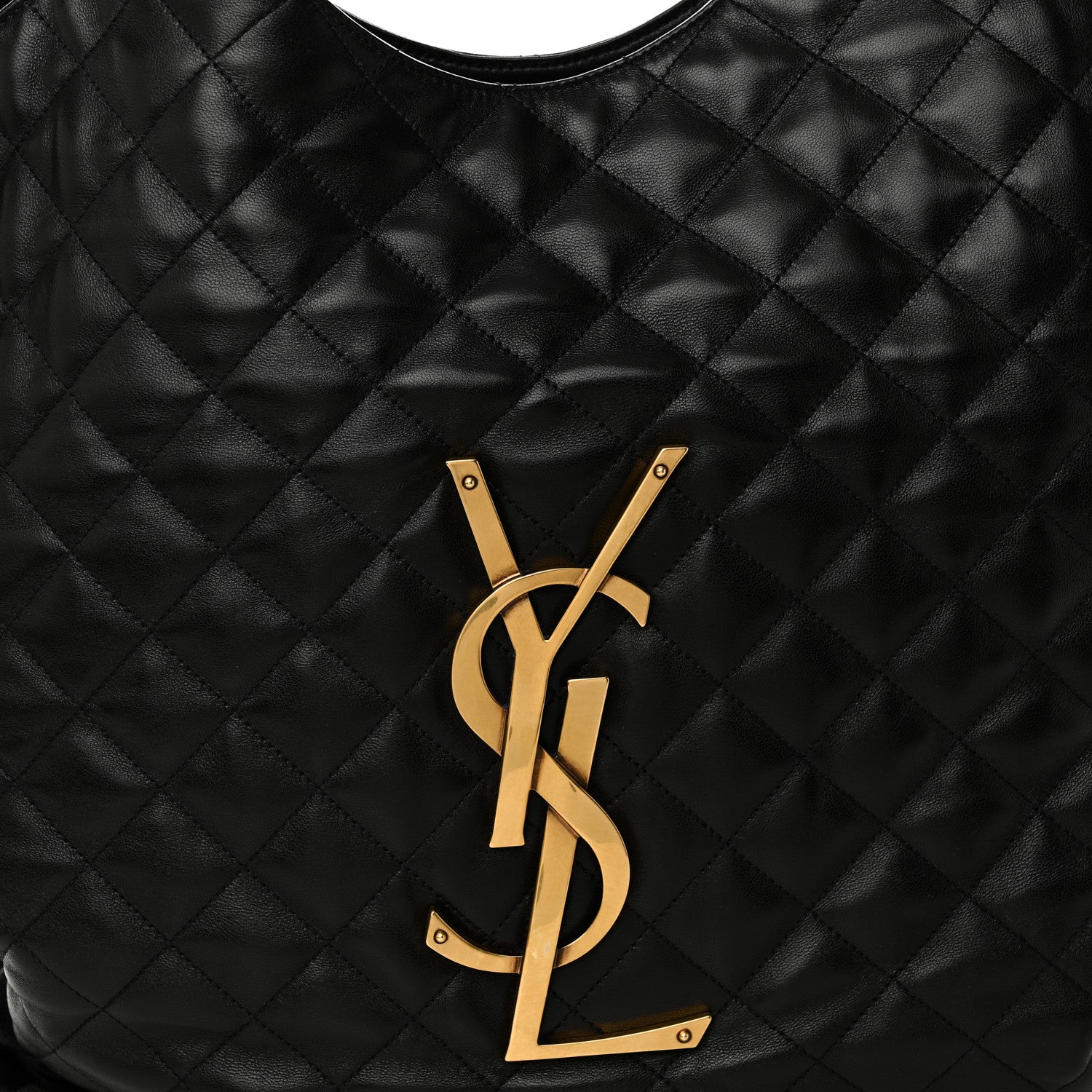 Saint Laurent Lambskin Quilted Maxi Icare Shopping Tote Black 9 of 11