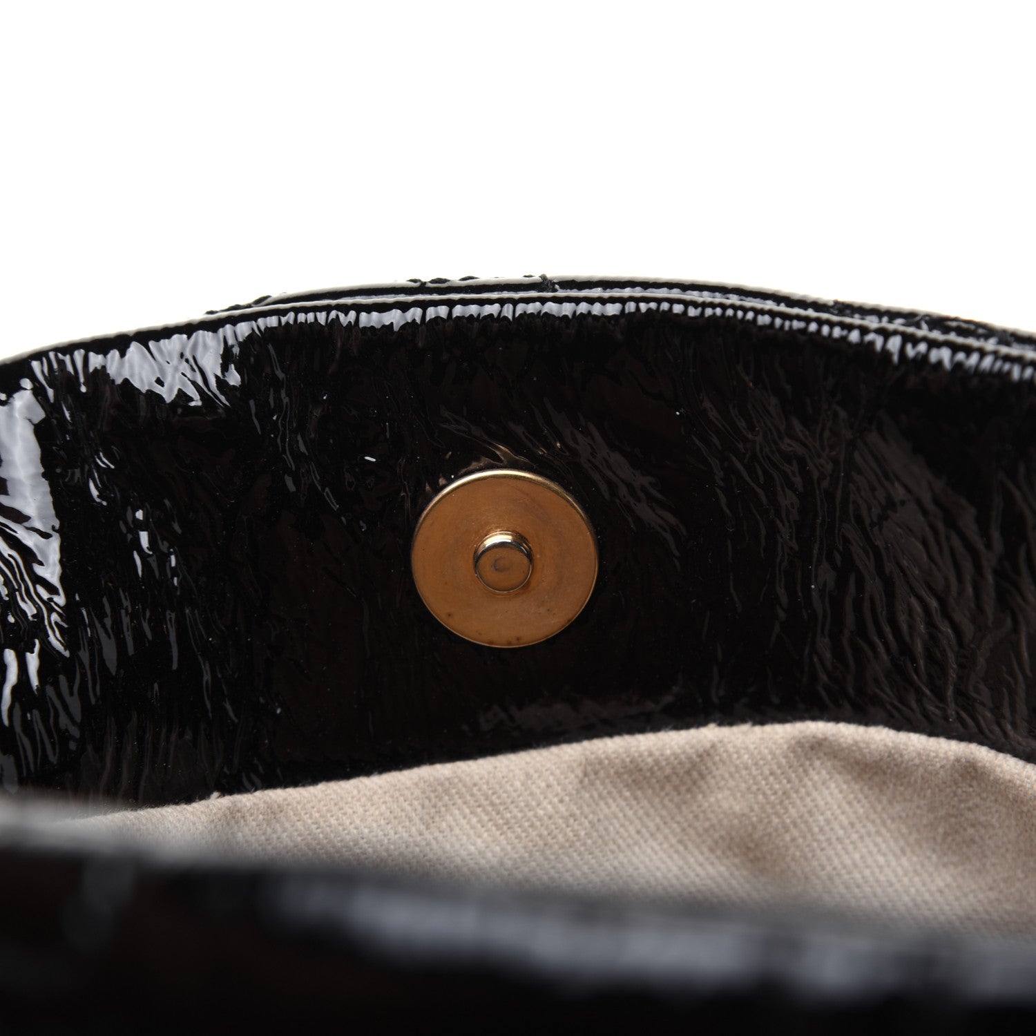 Chanel Crackled Patent Puzzle Tote Black 22 of 24