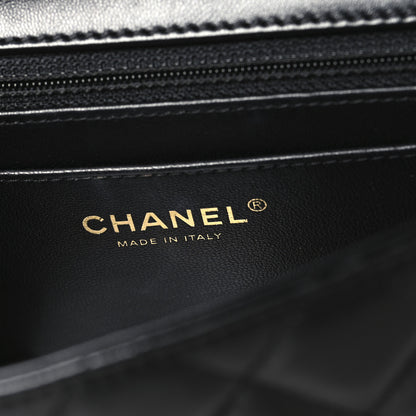 Chanel Lambskin Quilted Mini Crystal Top Handle Rectangular Flap Black 6 of 11