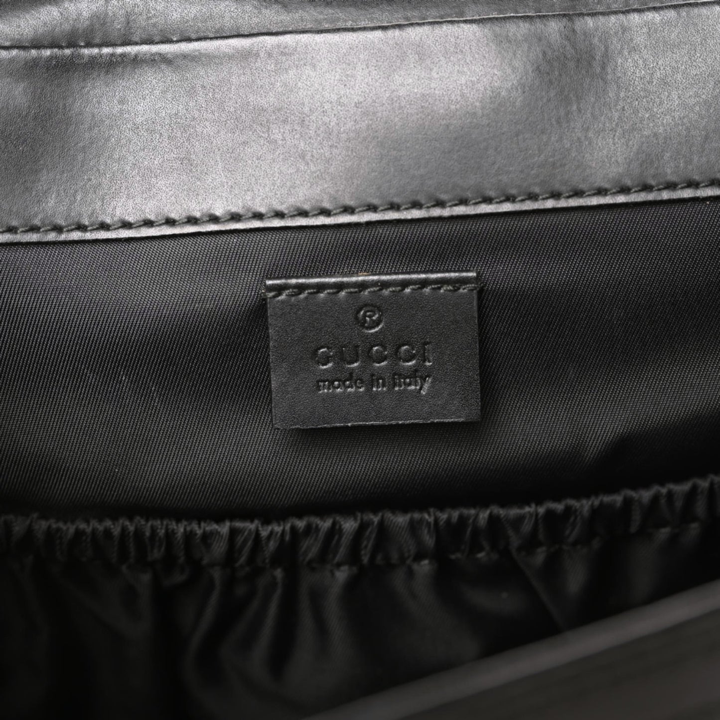 GG Supreme Monogram Web Messenger Diaper Bag Black Grey