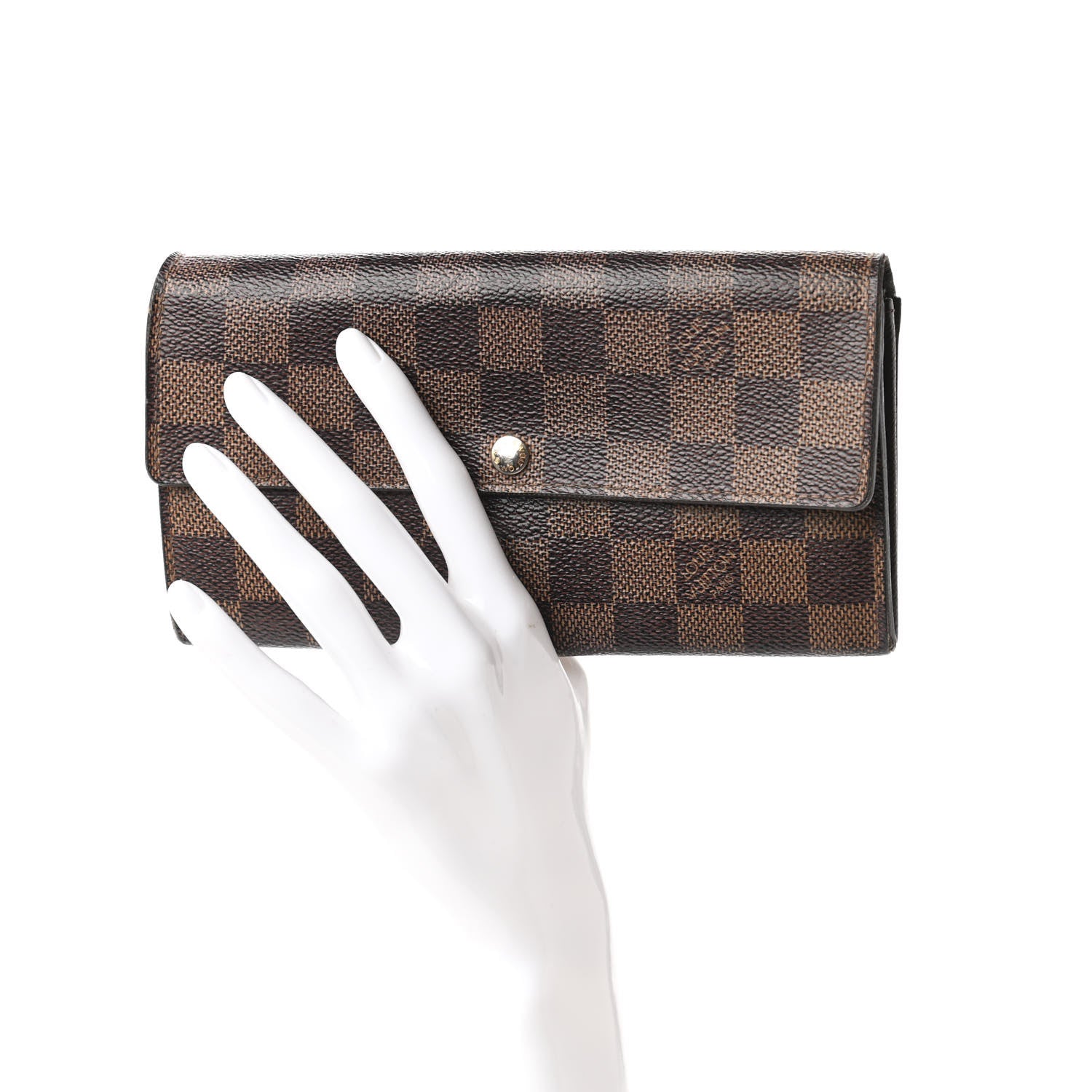 Louis Vuitton Damier Ebene Sarah Wallet 2 of 13