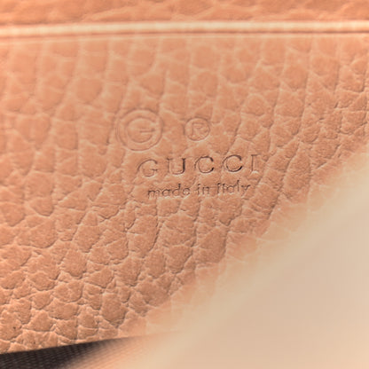 Gucci Dollar Calfskin Interlocking G Chain Wallet Camelia 6 of 9