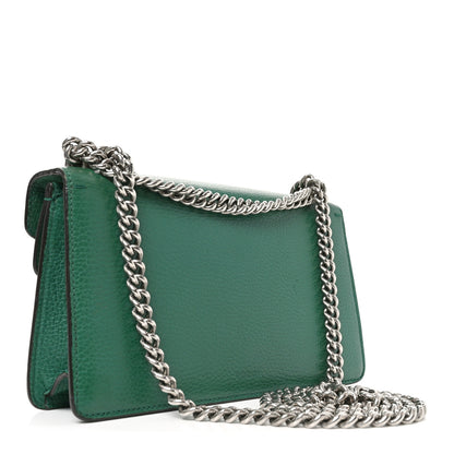 Gucci Dollar Calfskin Enamel Small Dionysus Shoulder Bag Emerald Electric Blue 3 of 11