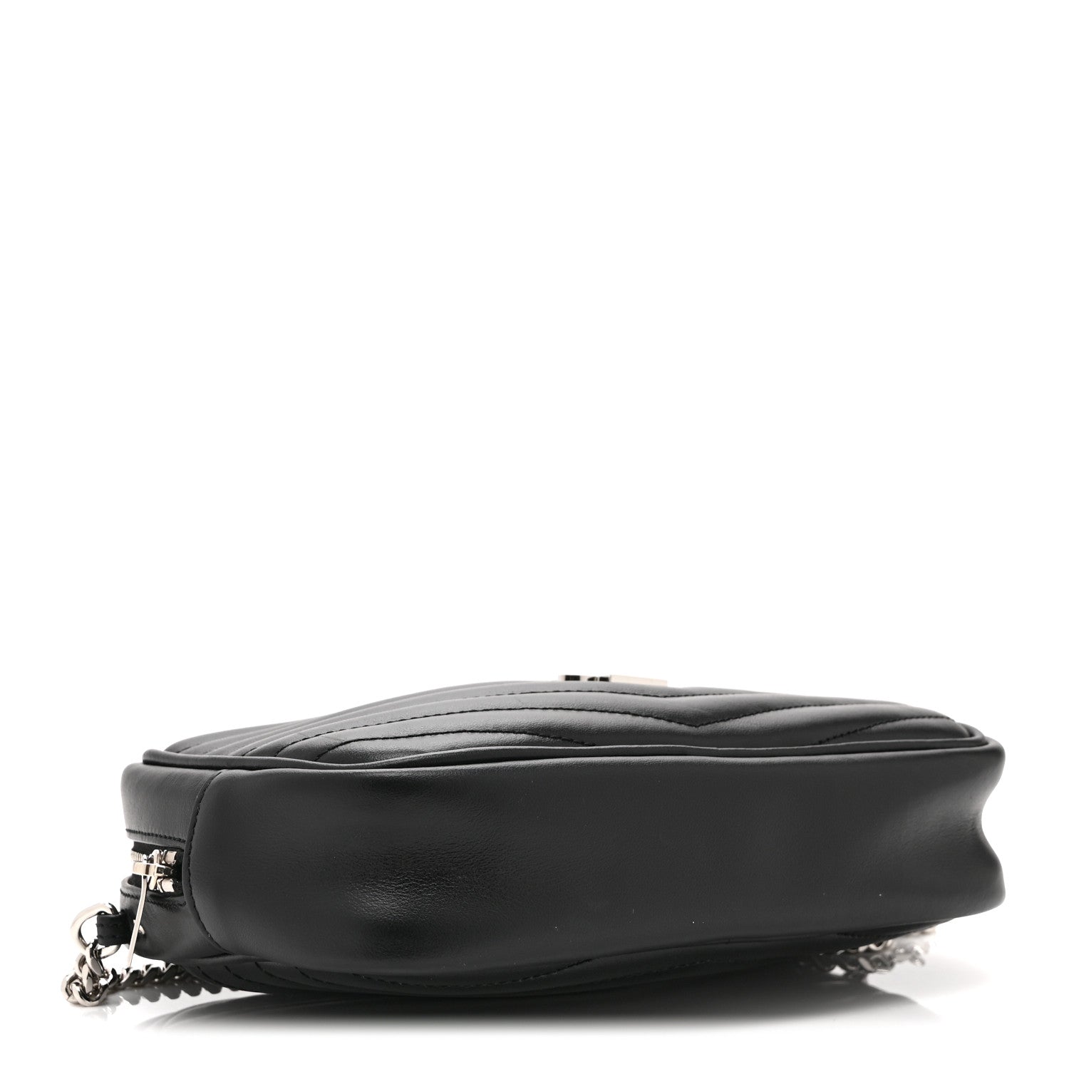 Saint Laurent Calfskin Matelasse Monogram Mini Lou Camera Bag Black 4 of 10