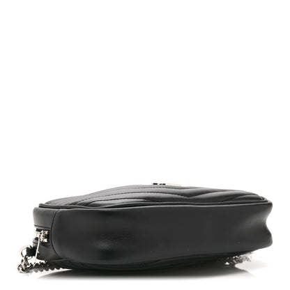 Saint Laurent Calfskin Matelasse Monogram Mini Lou Camera Bag Black 4 of 10