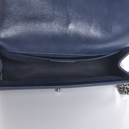 Chanel Calfskin Quilted Medium Boy Flap Navy Blue 5 of 11