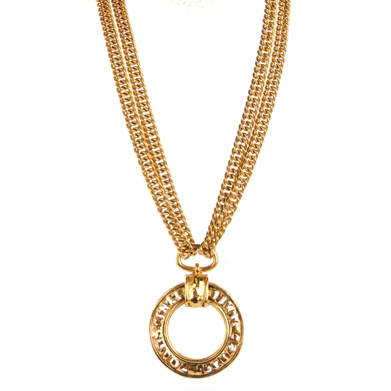 Chanel Loupe Chain Necklace Gold 1 of 4