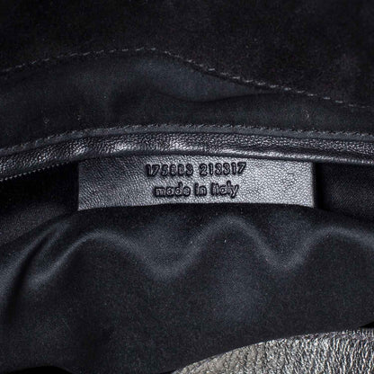 Saint Laurent Leather Large Downtown Tote Silver 7 of 9