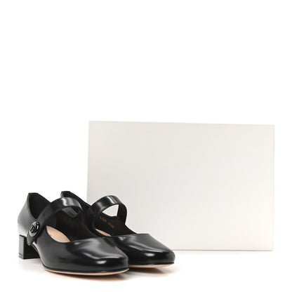 Christian Dior Brushed Calfskin Uniform 30mm Pumps 35.5 Black 10 of 10