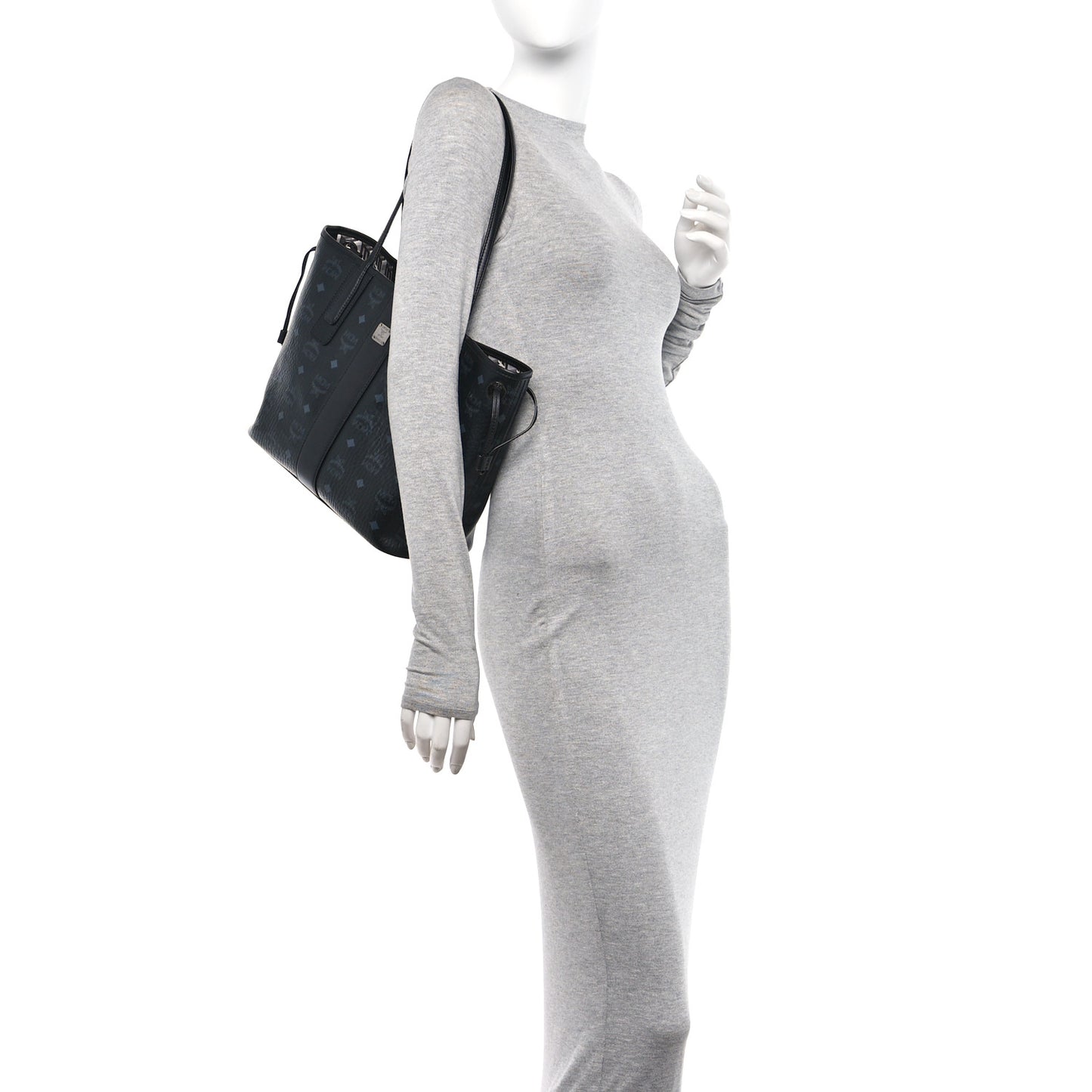 Visetos Small Liz Reversible Shopper Tote Black