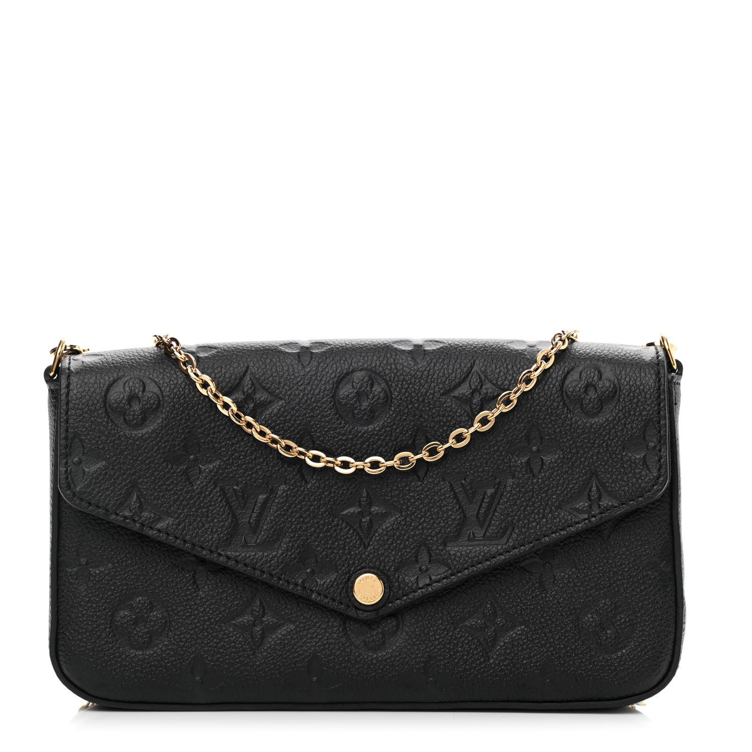 Louis Vuitton Empreinte Pochette Felicie Chain Wallet Black 3 of 9