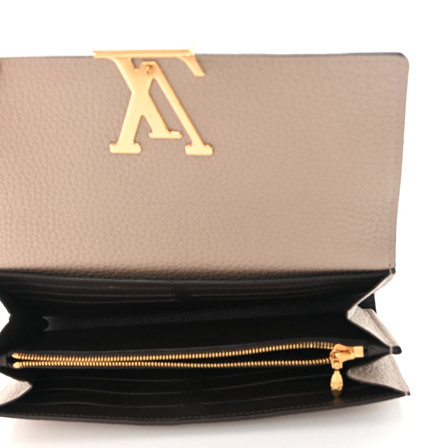 Taurillon Capucines Wallet Galet