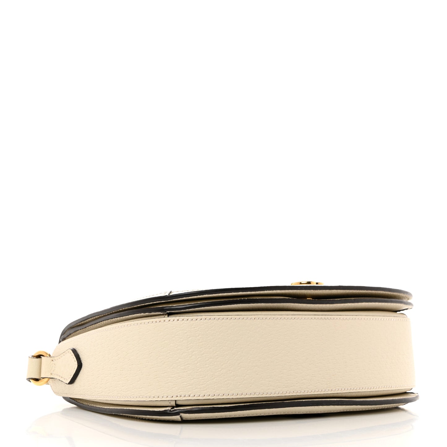 Textured Calfskin Small Ophidia Flap Messenger Bag Mystic White