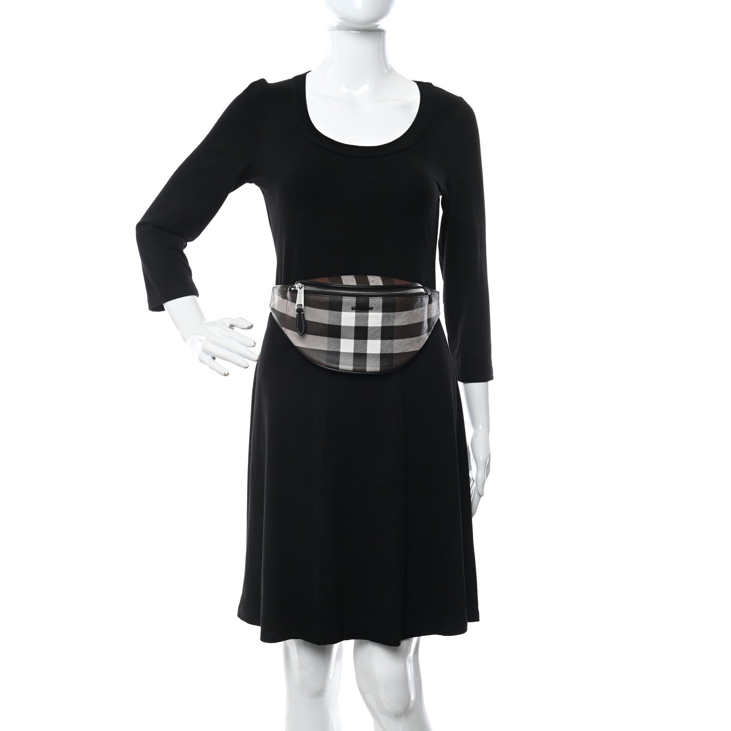 Burberry E-canvas Check Bum Bag Dark Birch Brown 2 of 9