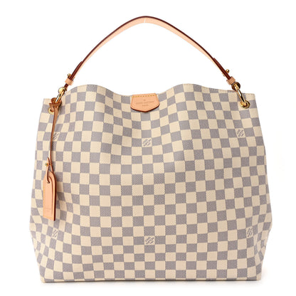 Louis Vuitton Damier Azur Graceful MM Rose Ballerine 1 of 9