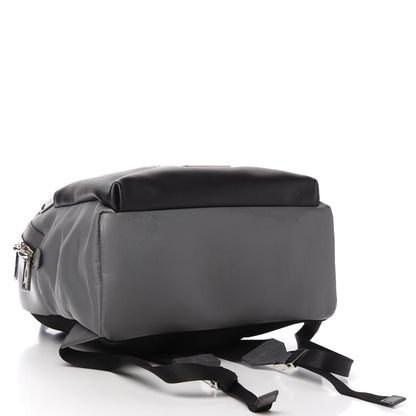 Fendi Nylon Calfskin Faces No Words Emoticon Backpack Grey Black 4 of 10