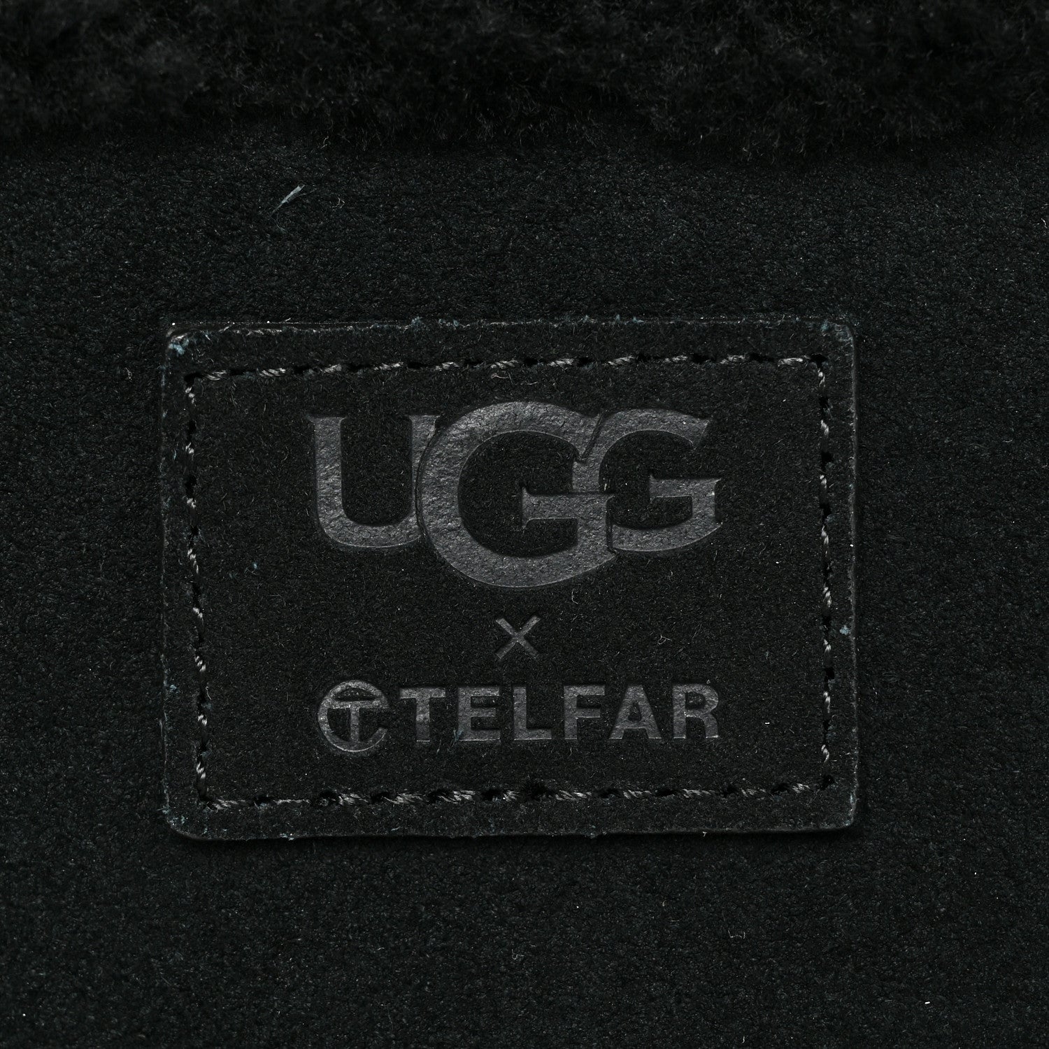 Telfar X UGG Suede Shearling Small Shopping Bag Black 10 of 10