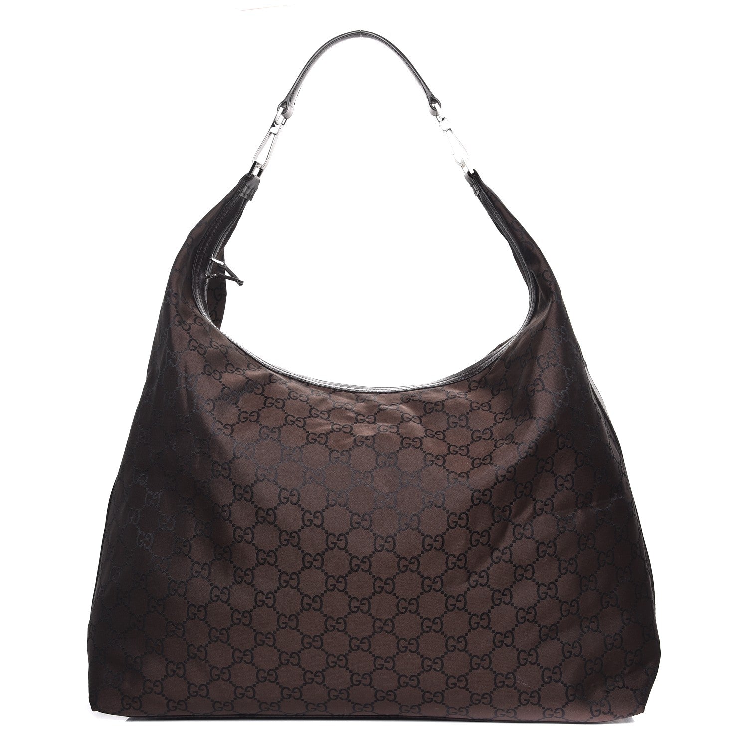 Gucci Nylon Monogram Extra Large Hobo Dark Brown 1 of 7