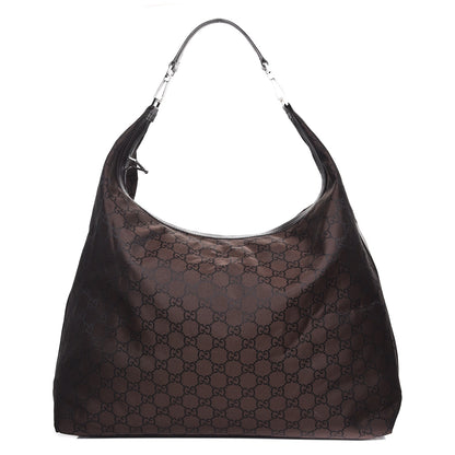 Gucci Nylon Monogram Extra Large Hobo Dark Brown 1 of 7