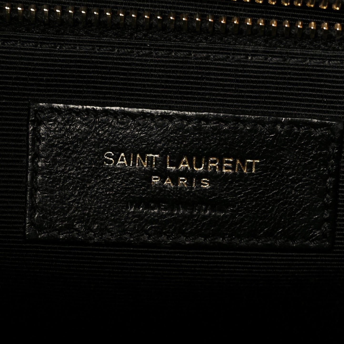 Grain De Poudre Textured Mixed Matelasse Large Triquilt Monogram Satchel Black