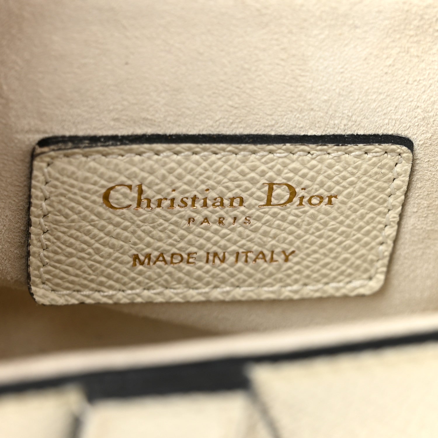 Christian Dior Grained Calfskin Mini Saddle Bag With Strap White 6 of 10