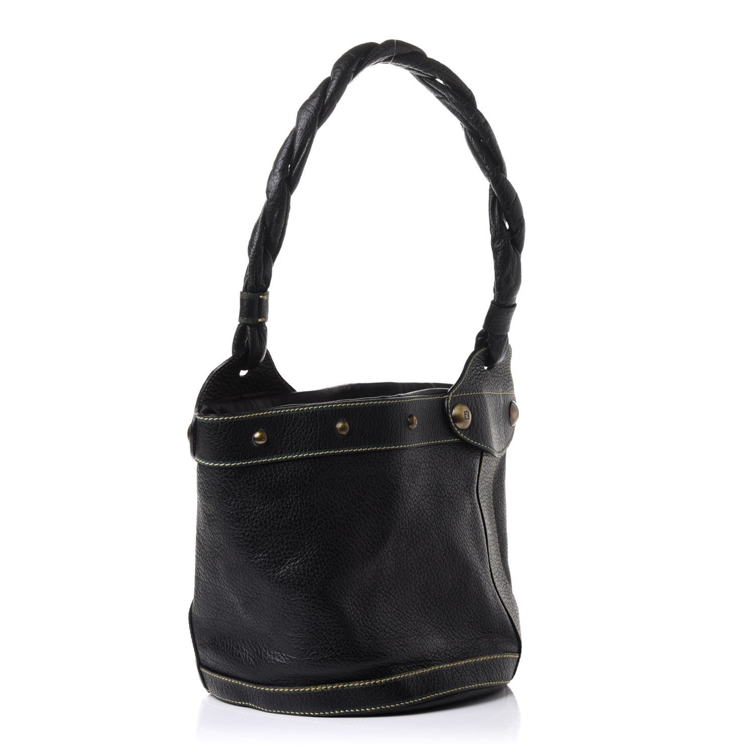 Fendi Vitello Palazzo Bucket Bag Black 5 of 23