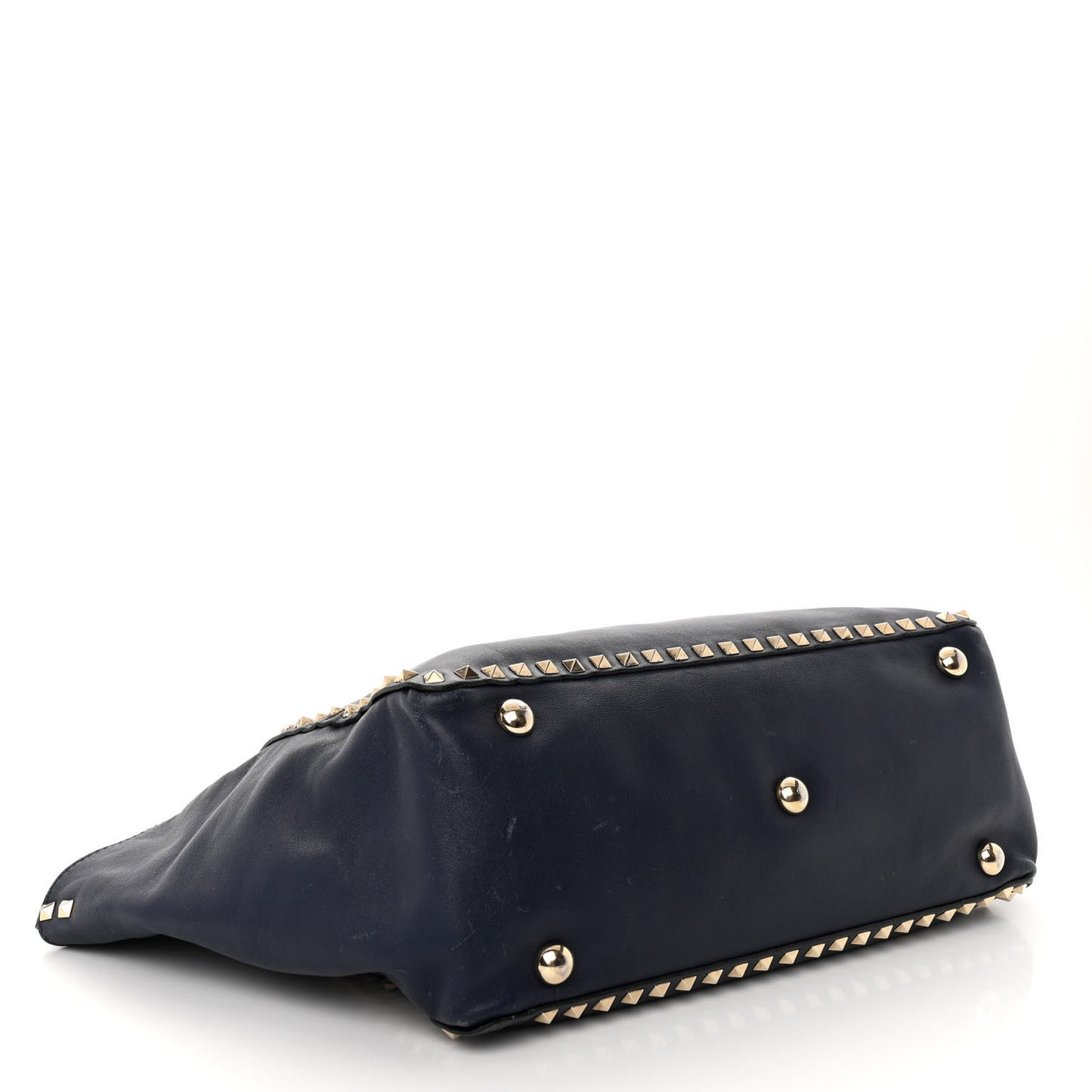 Vitello Medium Rockstud Tote Marine