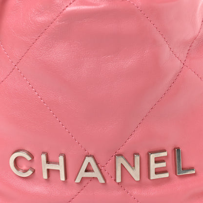 Chanel Shiny Calfskin Quilted Mini Chanel 22 Pink 8 of 10