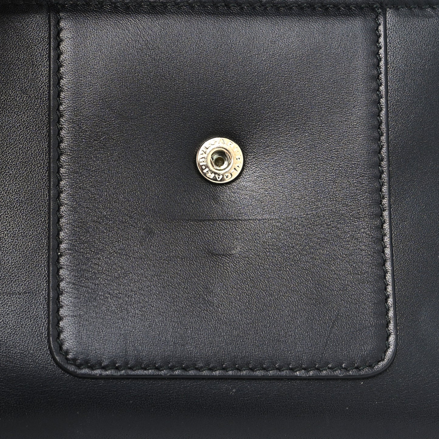 Calfskin Serpenti Forever Wallet Black Emerald Green