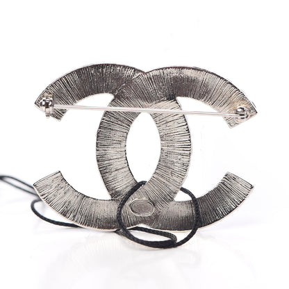 Chanel Baguette Crystal CC Brooch Silver 3 of 5