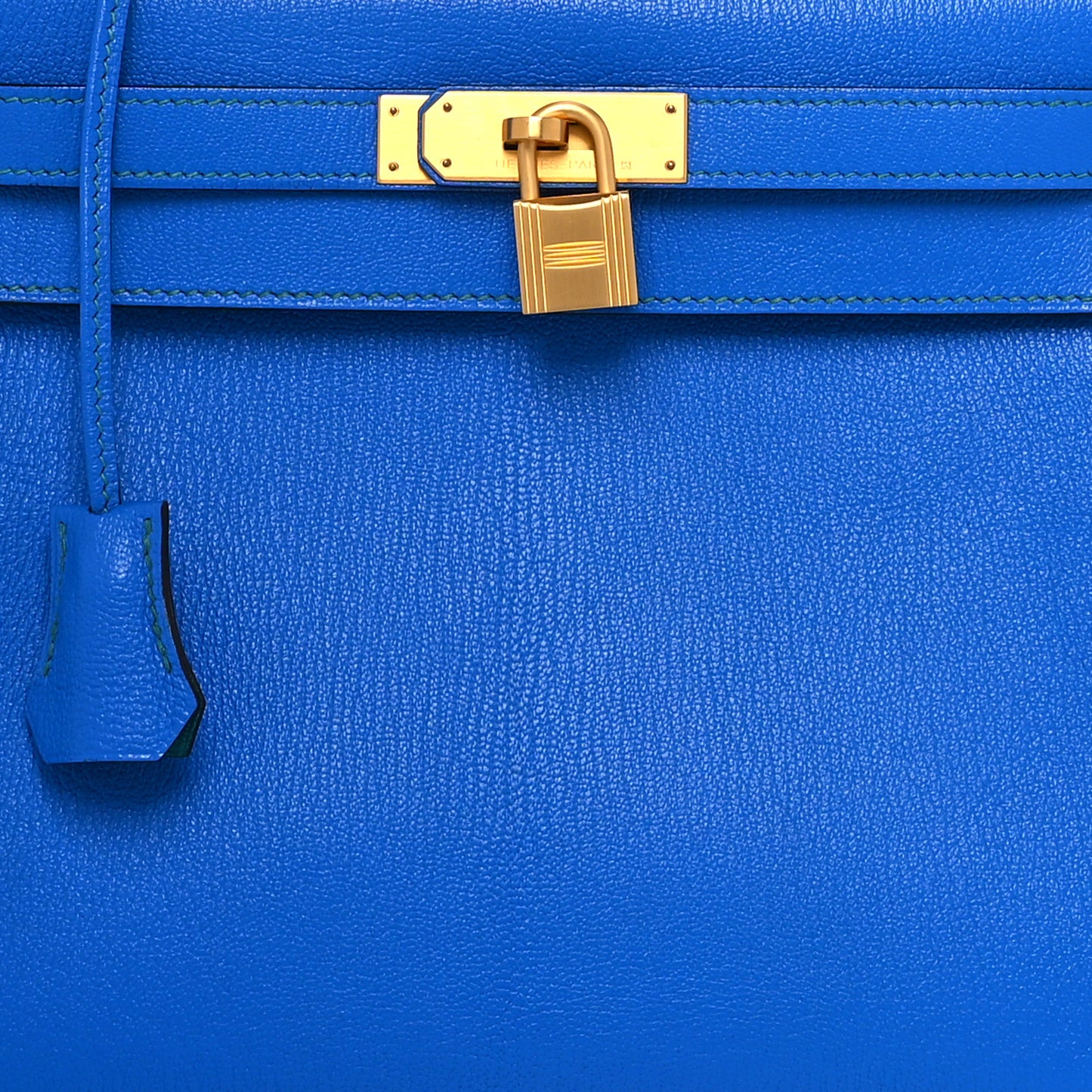 Chevre Mysore Horseshoe Kelly Retourne 28 Bleu Hydra Bleu Paon